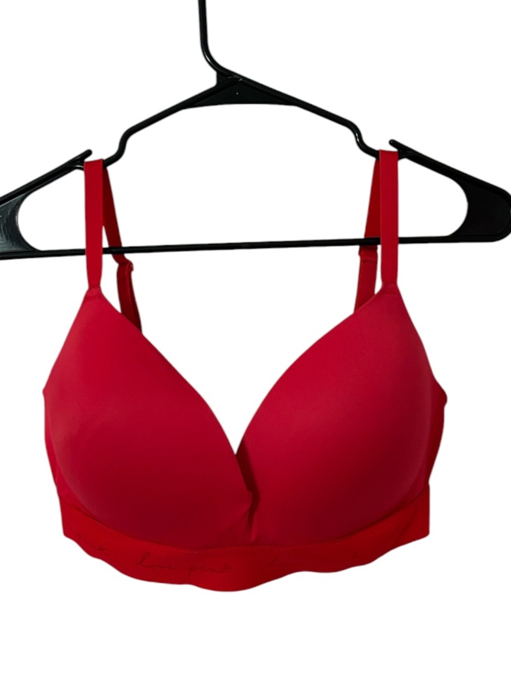 PINK Red Wear Everywhere Wireless Push Bra